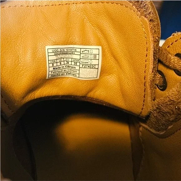 UGG Tan High-Top Sneakers with Suede Finish